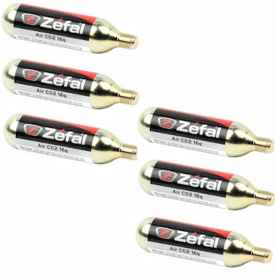 ZEFAL Lot De 6 Cartouches CO2 16g Filetées Zéfal 1 ZEFAL Lot De 6 Cartouches CO2 16g Filetées Zéfal