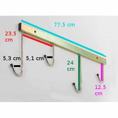 Andrys Porte-vélos Mural 4 Places Avec étagère 3 Andrys Porte-vélos Mural 4 Places Avec étagère – Image 3